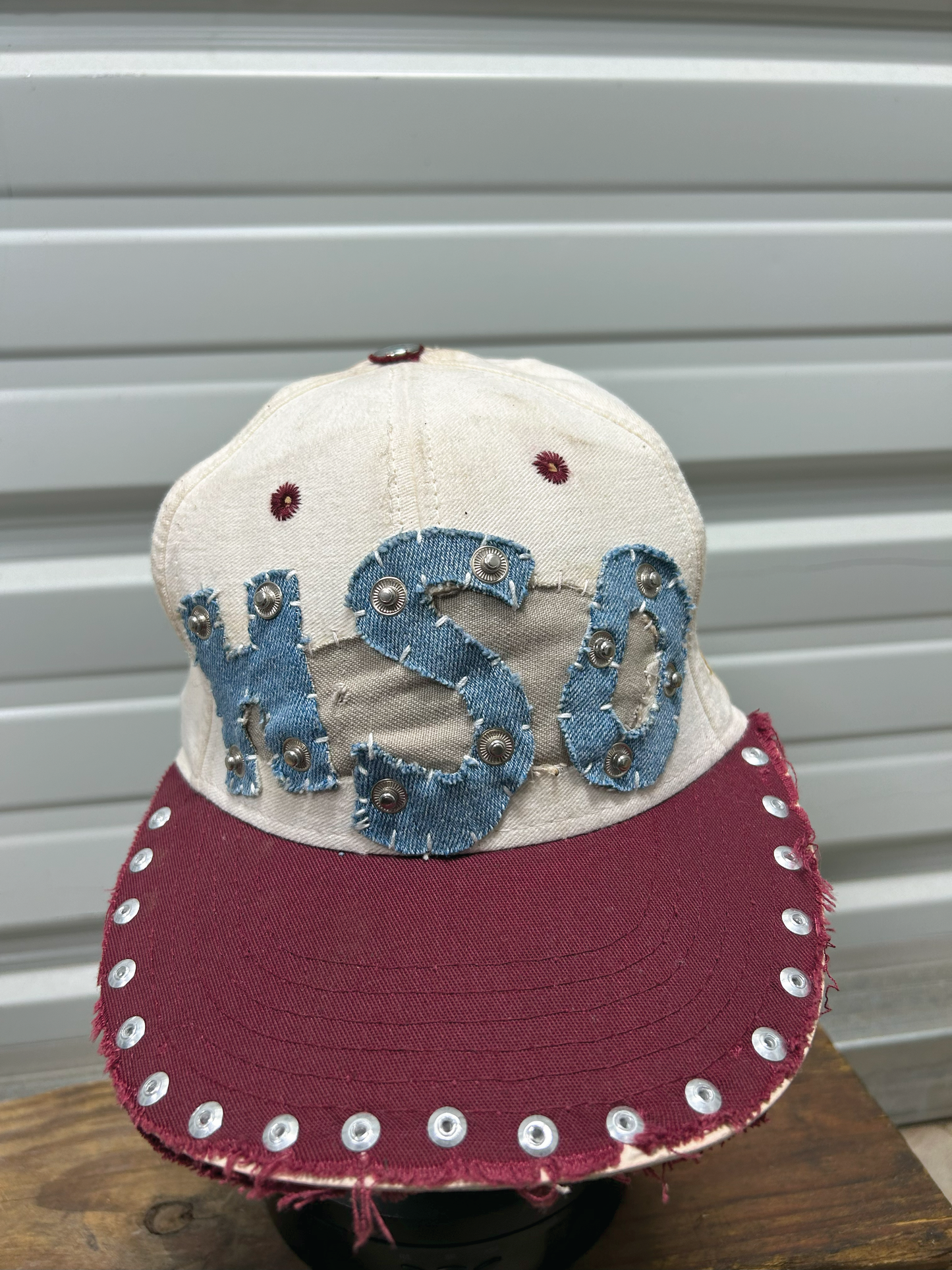 Distressed Rivet Hat