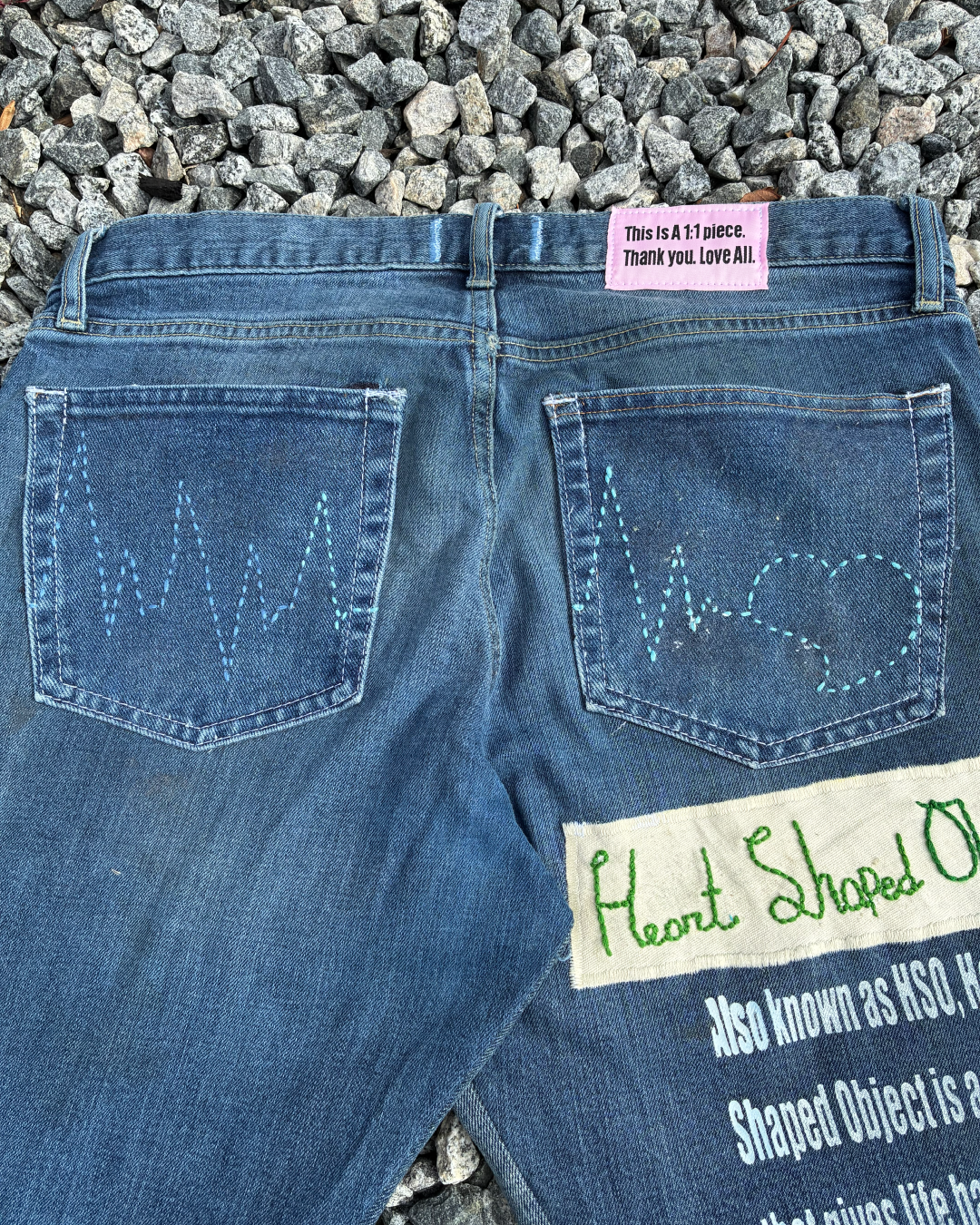 "The Lord is my light" bootcut jeans 32x32