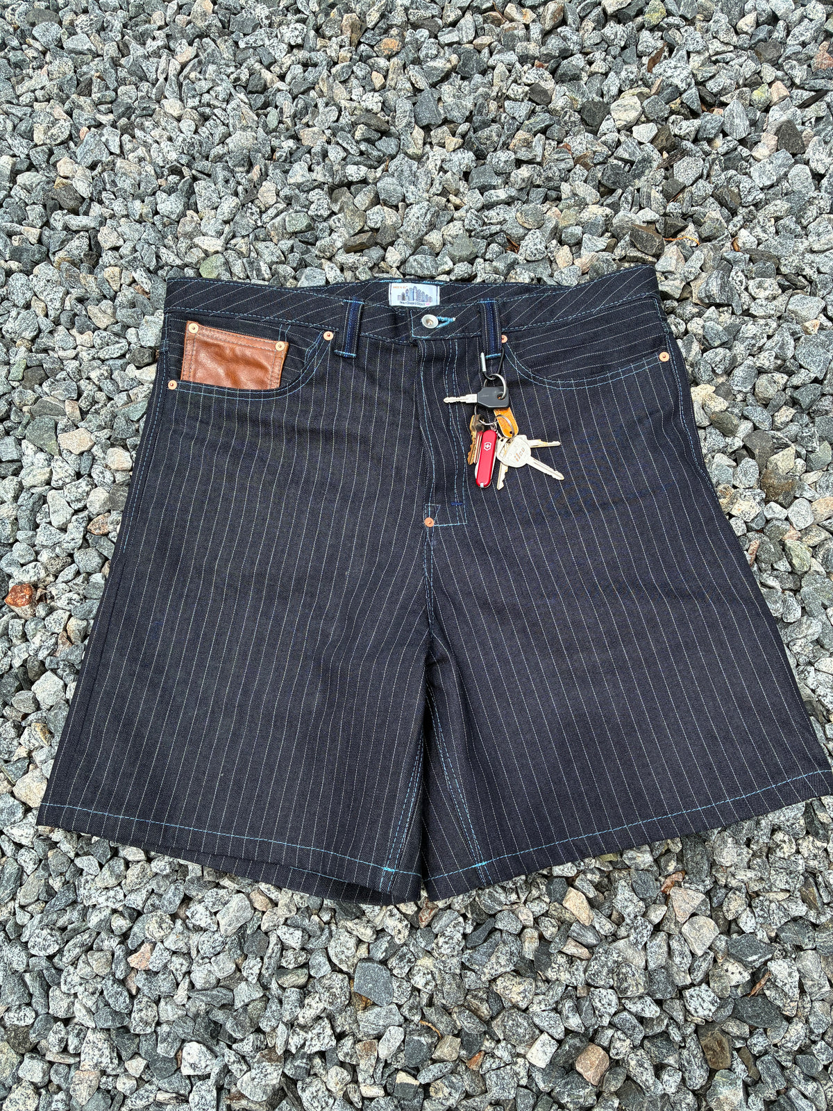 Pinstripe Carpenter Jorts Size 38