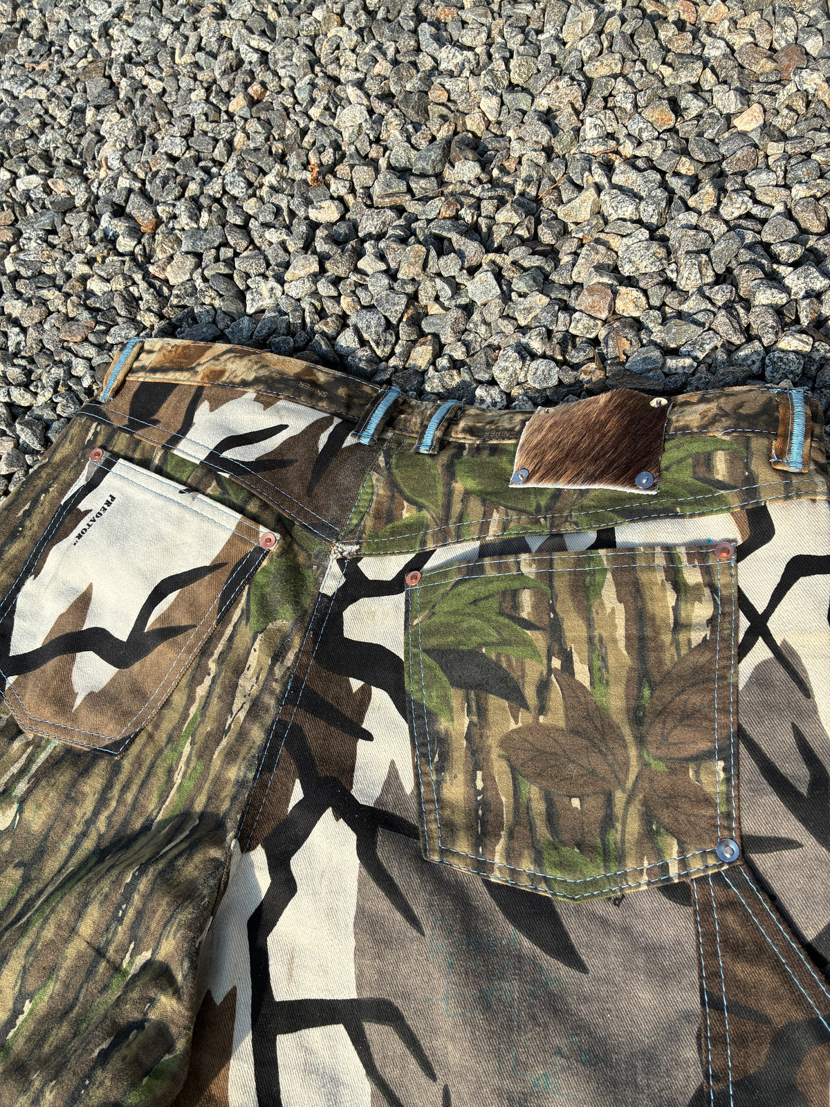Camo color block carpenter shorts size 36