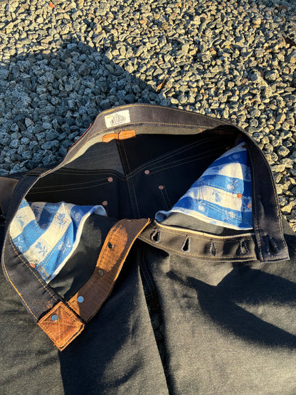 14 oz Relaxed/ Baggyish Scrap Jeans Size 35