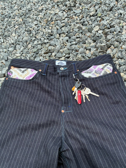 Pinstripe Carpenter Jorts Size 38