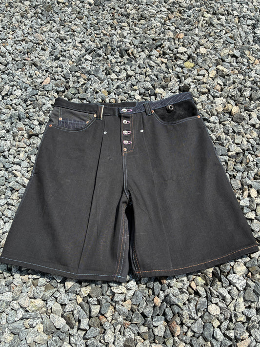 Half selvedge pleated shorts sise 37