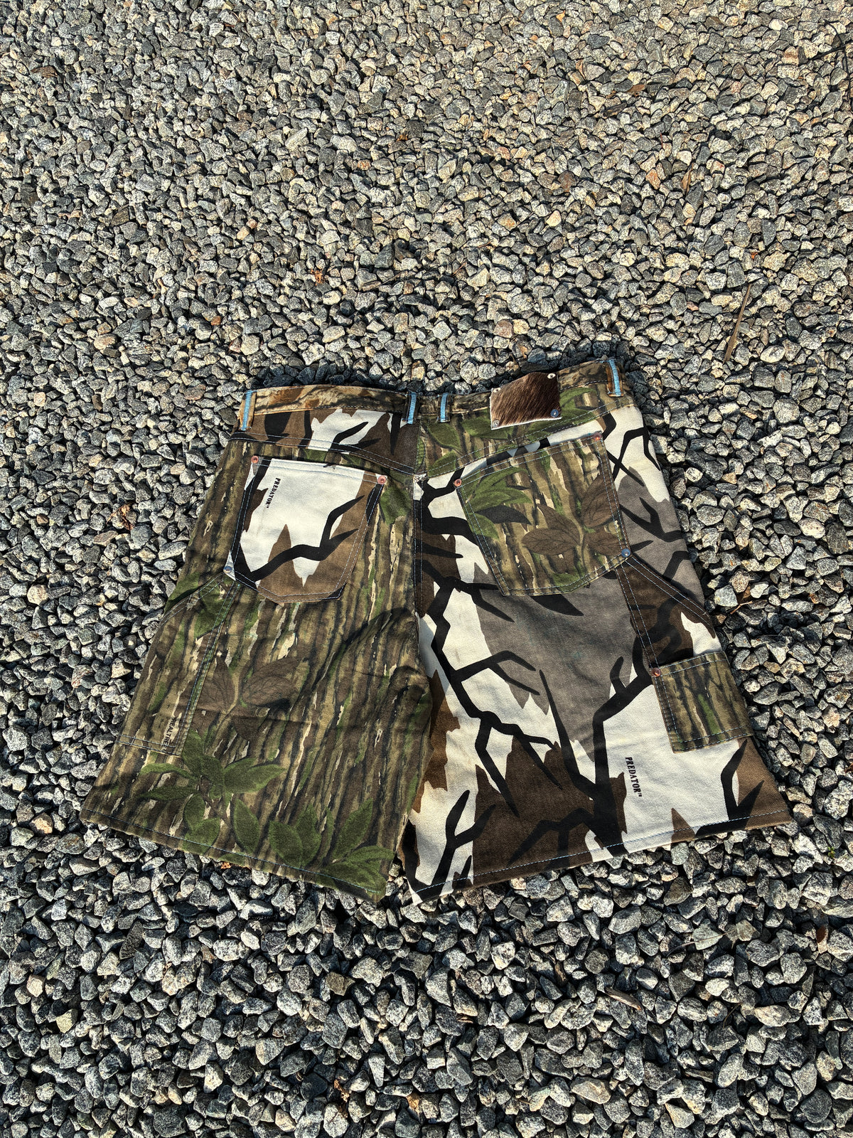Camo color block carpenter shorts size 36