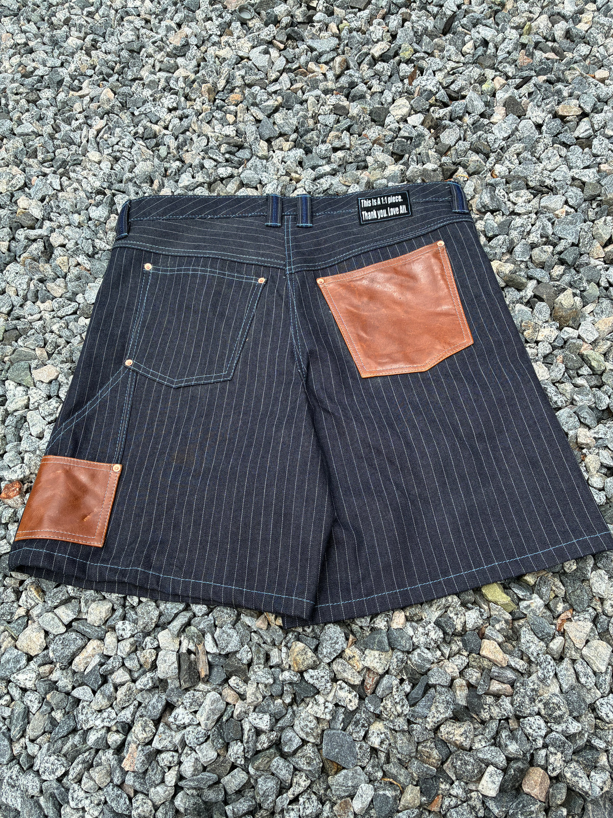 Pinstripe Carpenter Jorts Size 38