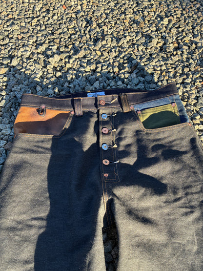 14 oz Relaxed/ Baggyish Scrap Jeans Size 35