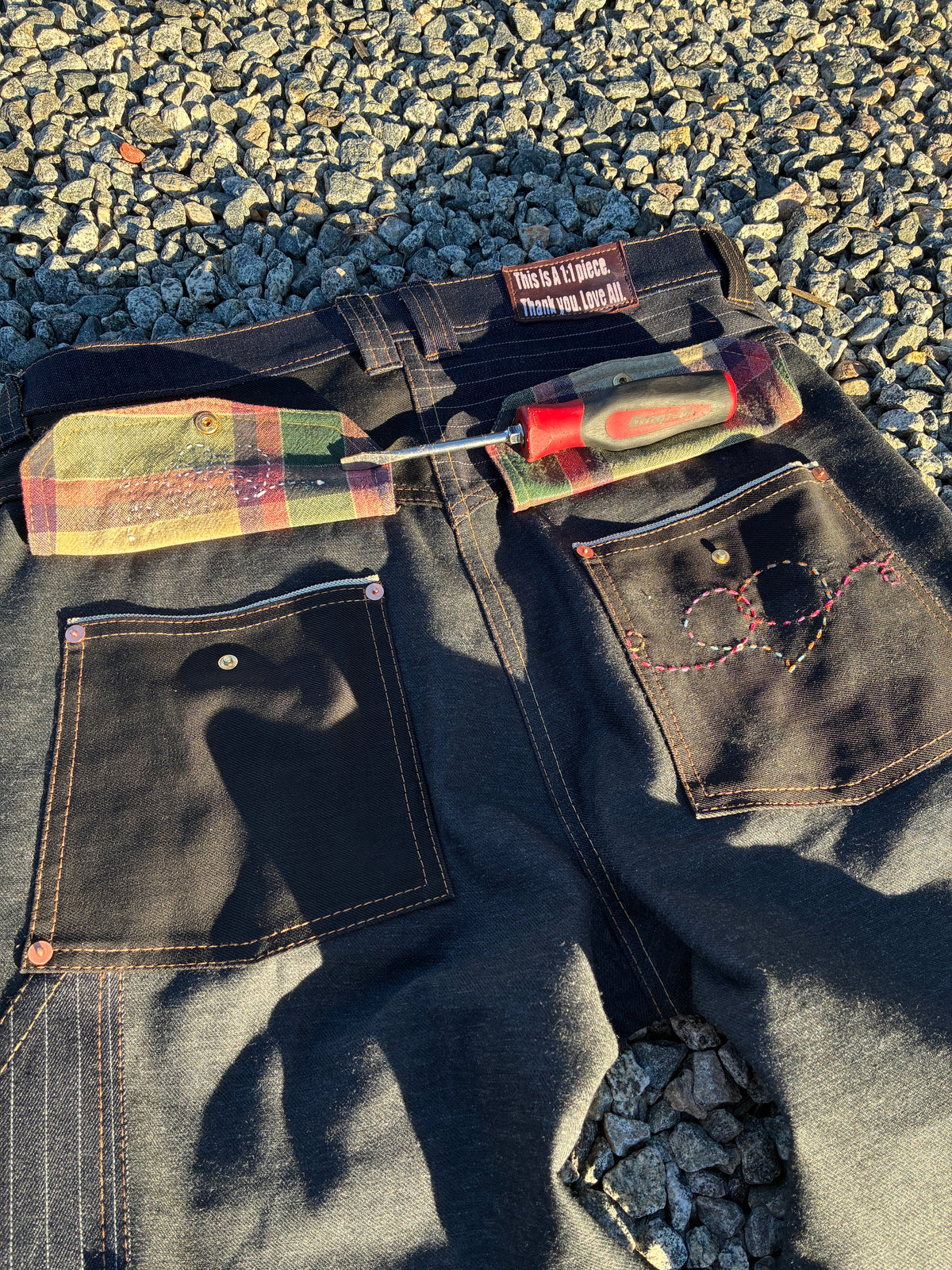 14 oz Relaxed/ Baggyish Scrap Jeans Size 35