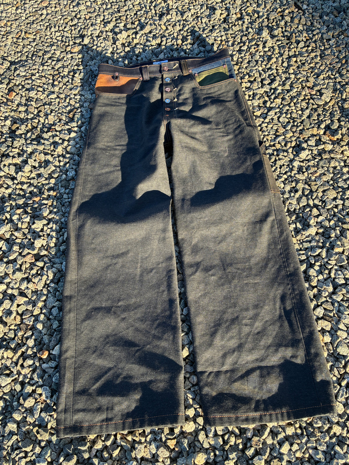 14 oz Relaxed/ Baggyish Scrap Jeans Size 35