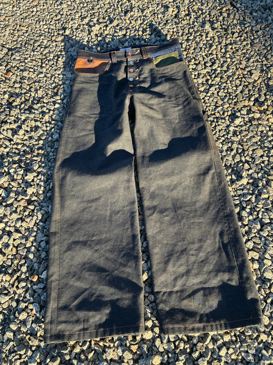 14 oz Relaxed/ Baggyish Scrap Jeans Size 35