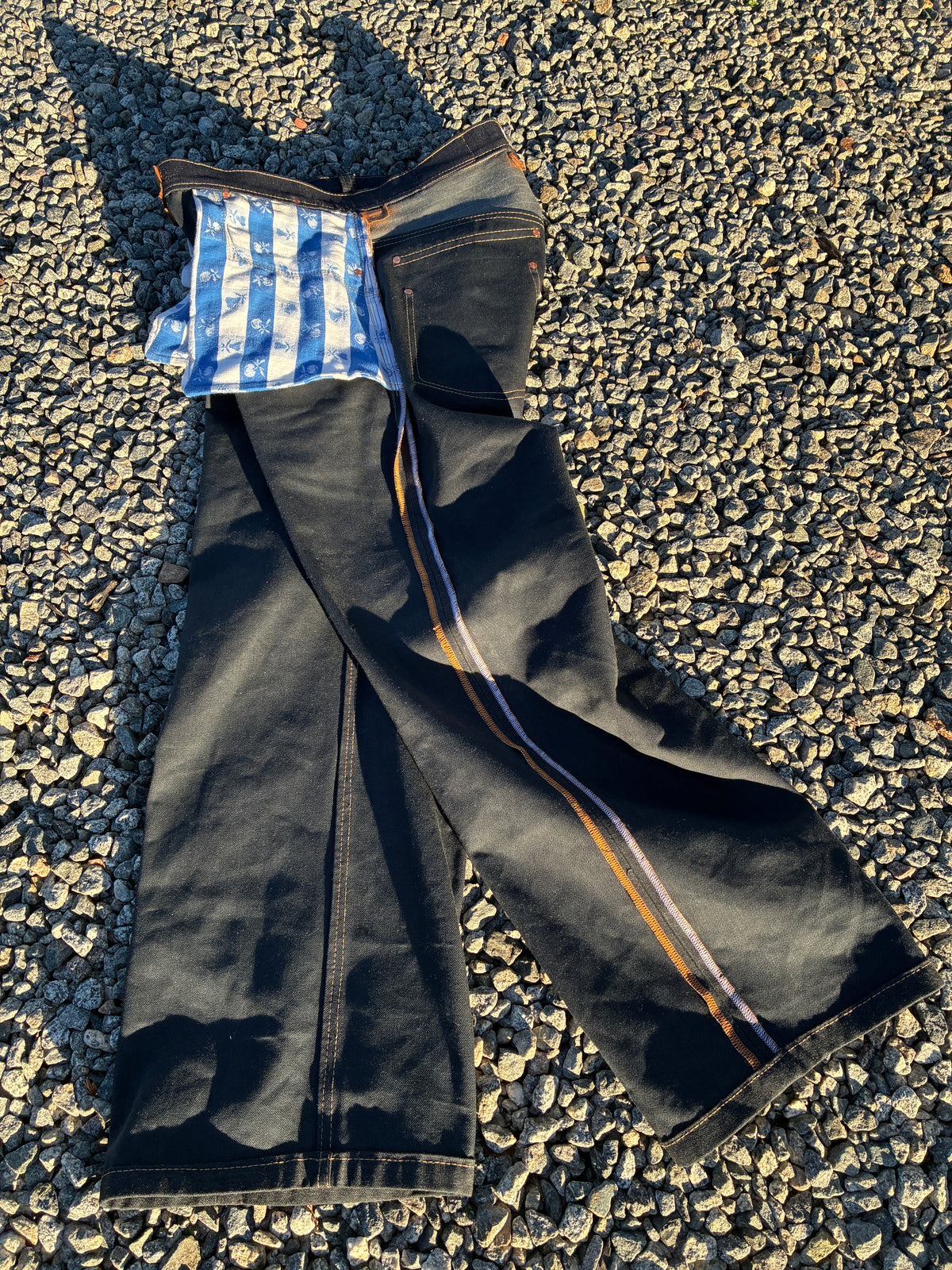 14 oz Relaxed/ Baggyish Scrap Jeans Size 35
