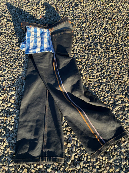 14 oz Relaxed/ Baggyish Scrap Jeans Size 35