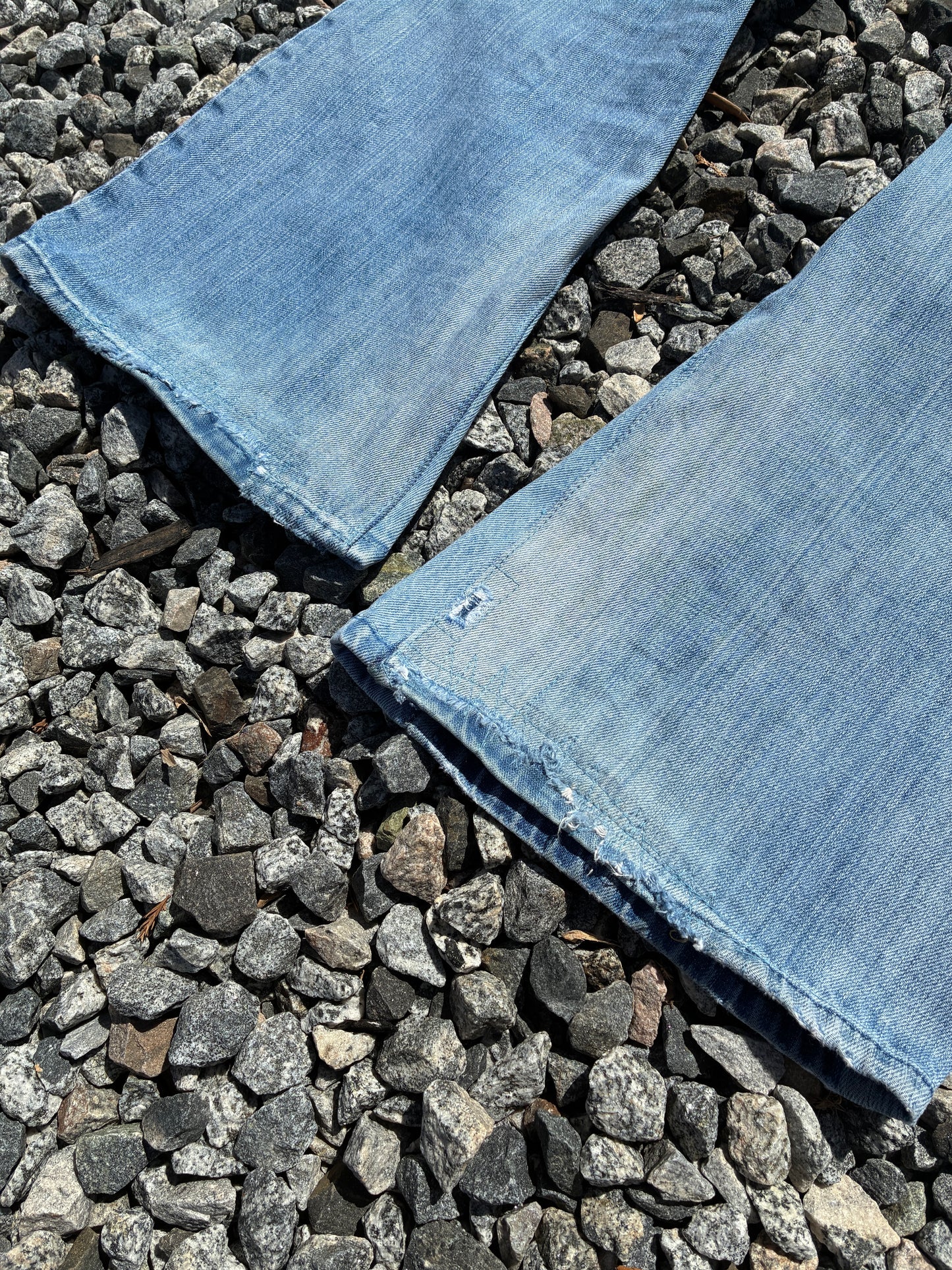 Reworked with Leather Express Bootcut Jeans 32x32