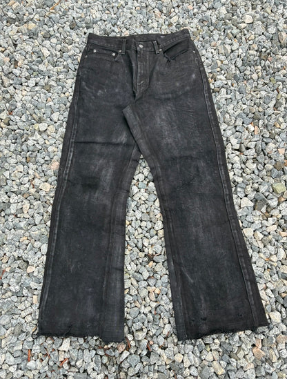 Waxed Black Denim 31x33