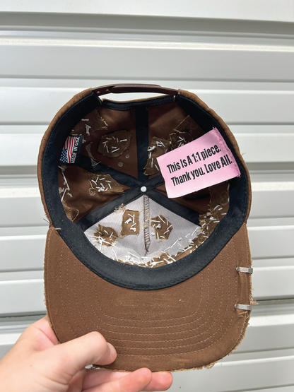 Distressed camper hat