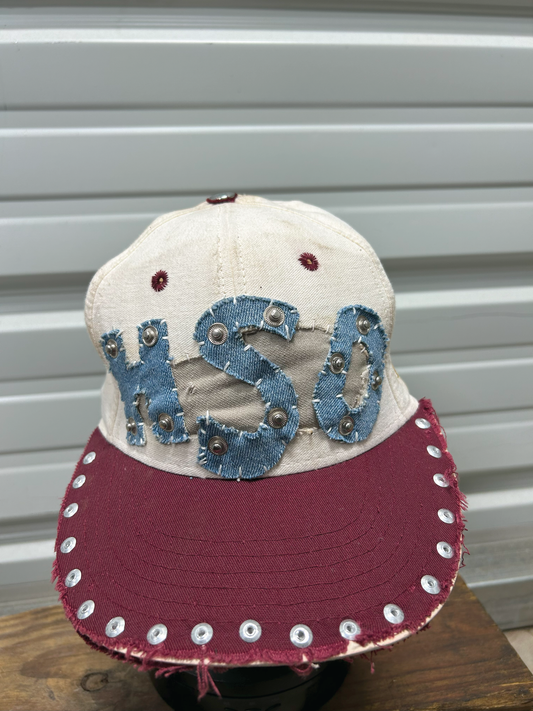 Distressed Rivet Hat