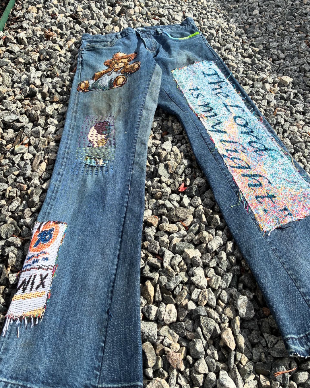 "The Lord is my light" bootcut jeans 32x32