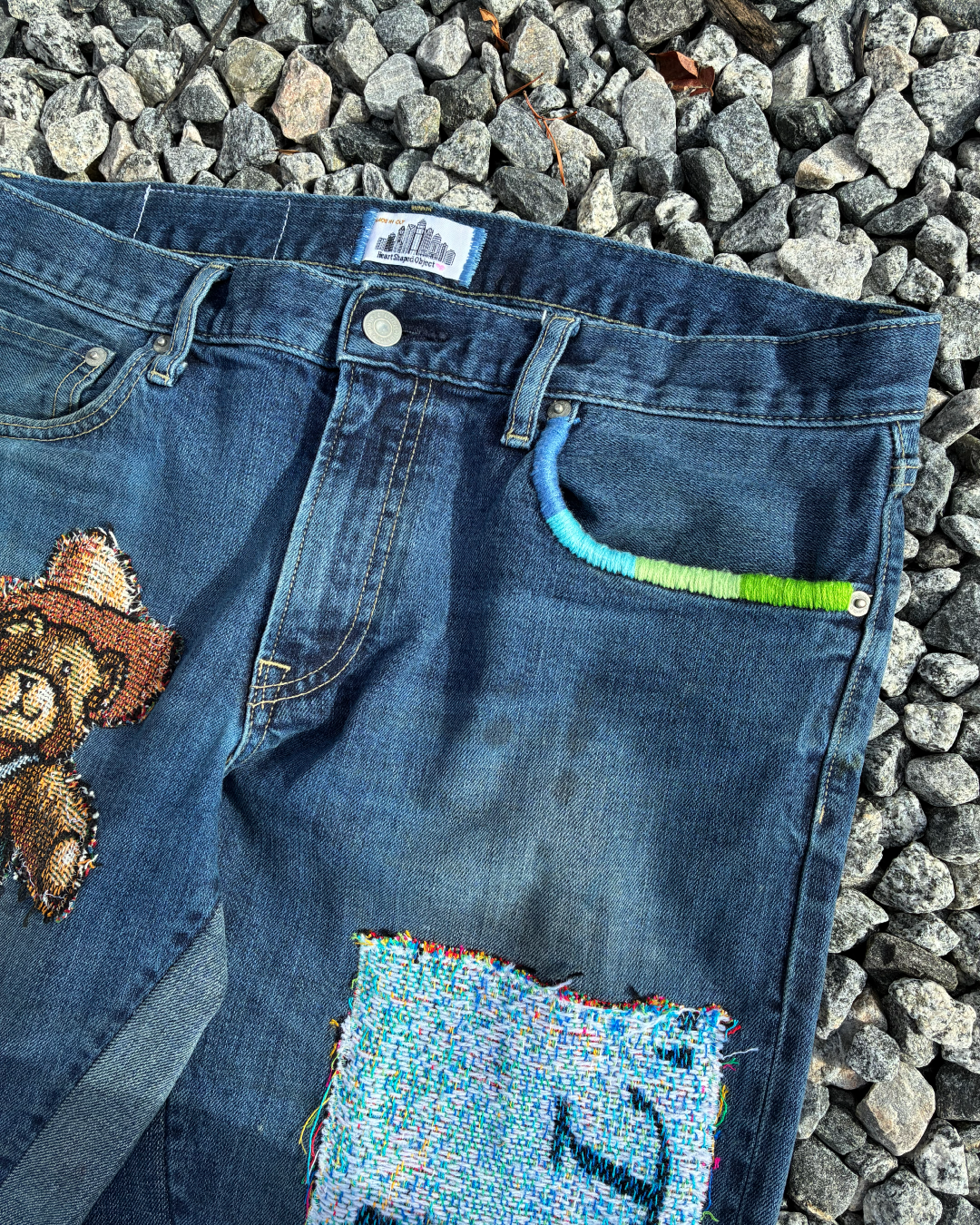 "The Lord is my light" bootcut jeans 32x32