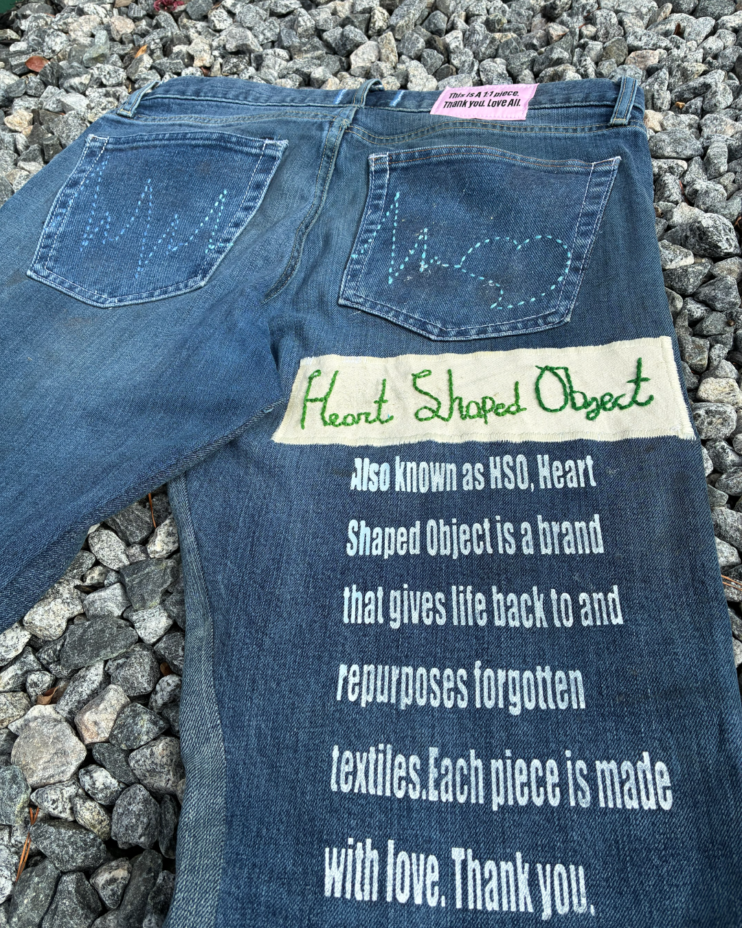 "The Lord is my light" bootcut jeans 32x32